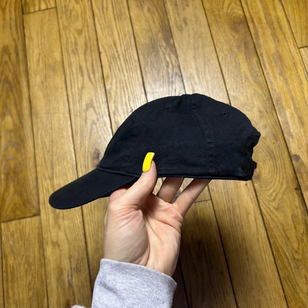 Nike Swoosh Baseball Cap Black Adjustable‎ Hat Youth Size 4-7 Embroidered Logo